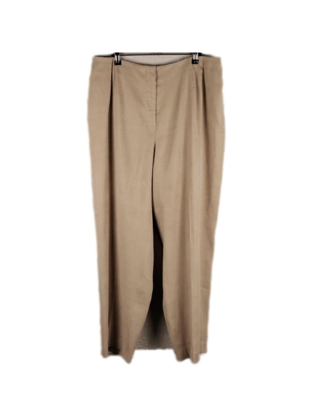 Talbots Woman Vintage Camel Faux Suede High Rise Zipper Front Straight Leg Pant